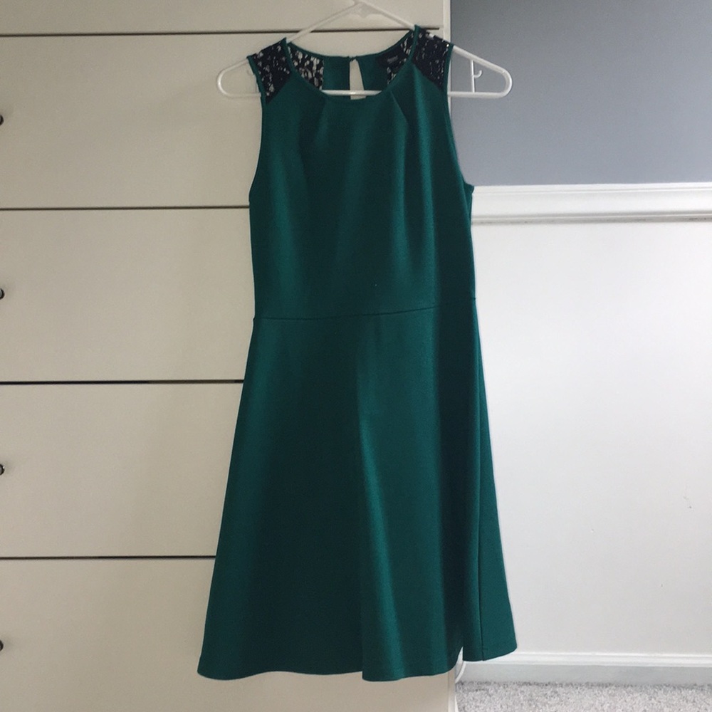 Emerald and Black Dress